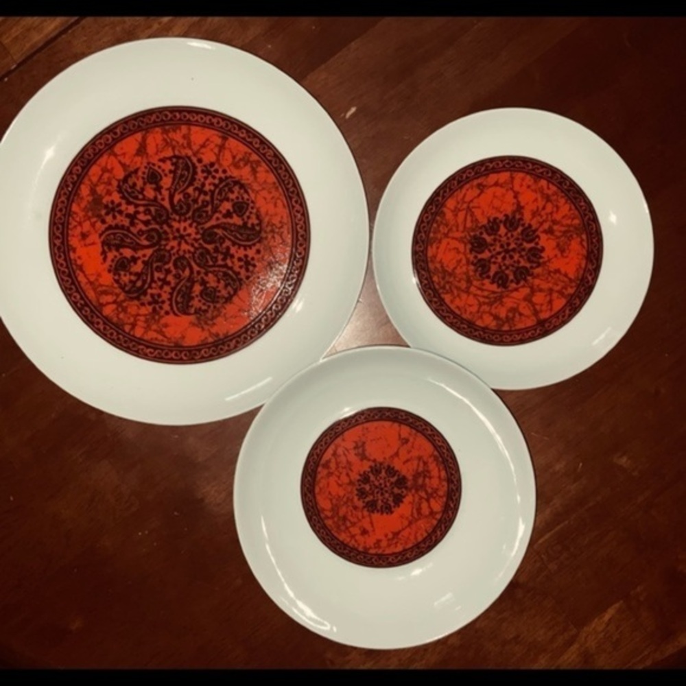 1969 Block China 2 Place Settings Retro Style